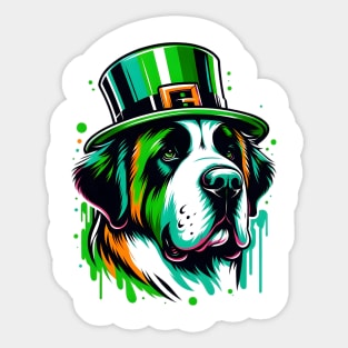 St Bernard's Vibrant Celebration on St Patrick's Day Sticker